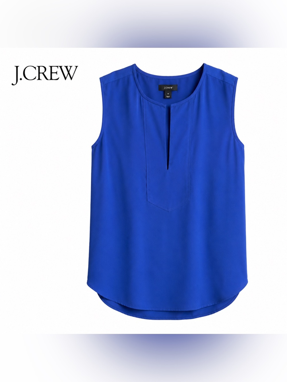 J. Crew Women's Vibrant Blue Sleeveless Blouse